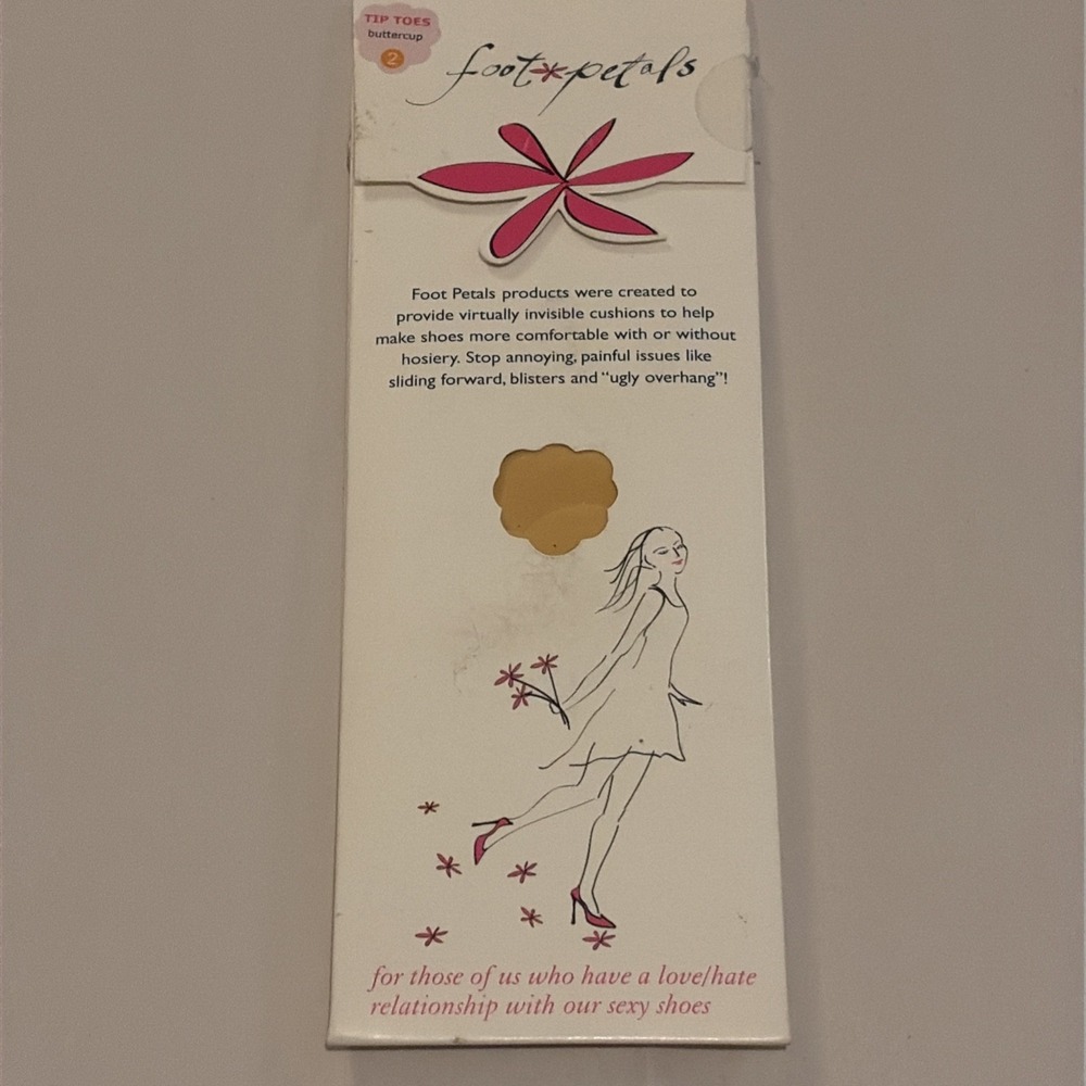 Foot Petals Tip Toes Ball of Foot Cushions,  Buttercup, Lasting Comfort , 2pk
